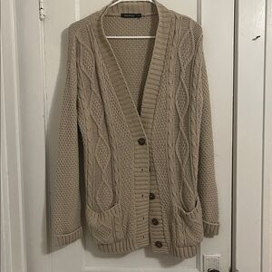 Boohoo Cable Knit Cardigan